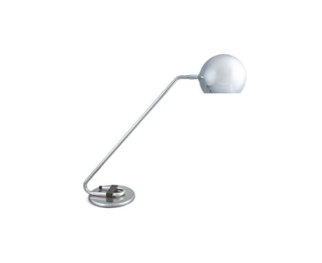 DESK LAMPA chrome desk lamp, Italy c.1980. 50cm (h)