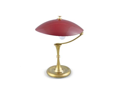 LAMPA brass and enamel desk lamp, Italy c.1960. 39cm (h)