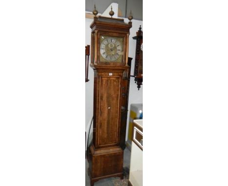 An 18th Century 8 day walnut longcase clock with 5 pillar movement by Thos Carter Bishop Auckland