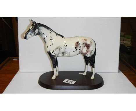 A Beswick 'Appaloosa' horseNo damageNot attached to wood base