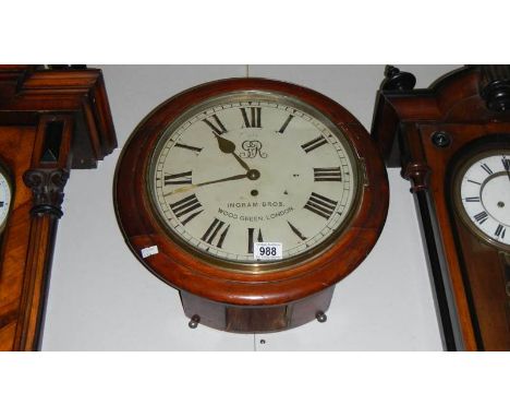An Ingram Bros. Wall clock with George V air ministry emblem and with pendulum