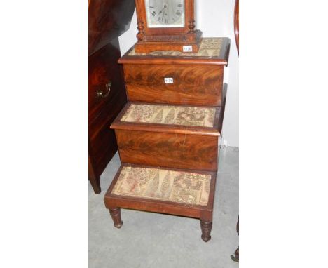 A Victorian mahogany step commode