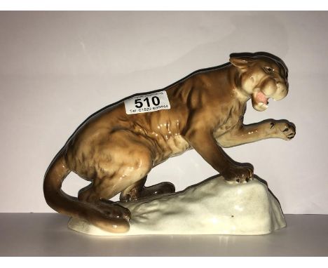 A Beswick panther on rock