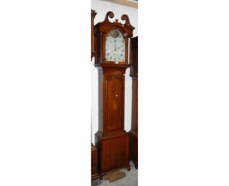 A circa 1830-40 8 day longcase clock with oak and mahogany inlaid shell to door by C.Dexter, Market Rasen