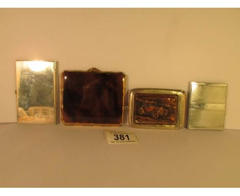 3 card cases and a cigarette case