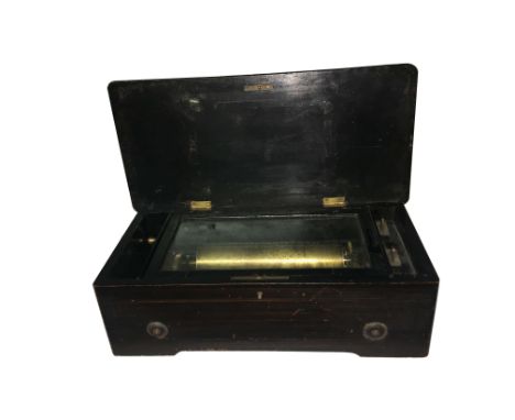 A good Victorian music box playing 8 airsPostage to Mainland UK approximately £30 - £35 + VatIn working order all teeth & tip