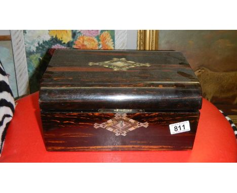 A coromandel and mother of pearl ladies writing slope