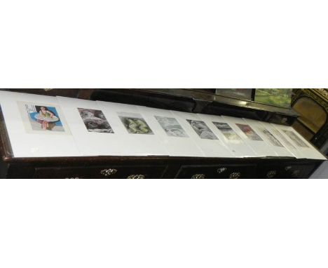 4 Henri Matisse prints circa 1935 and 6 Henry Moore shelter sketch prints circa 1940