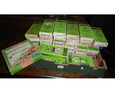 42 boxed Subbuteo teams including Grimsby, Leeds, West Ham etc (unchecked)