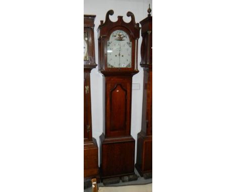 A 19th Century oak and mahogany 8 day longcase clock by Unwin & Holt of Newark