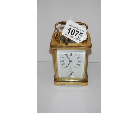An old brass carriage clock