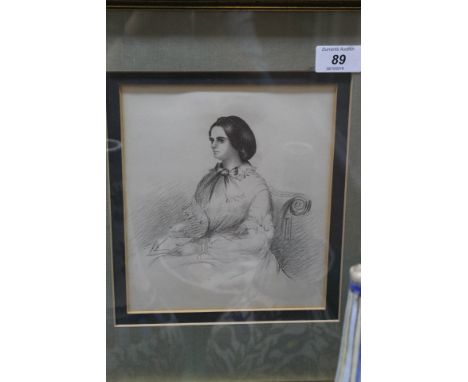 Inscribed 'Mrs Harriet Churchyard by Thomas Churchyard 1798-1865' (his wife), provenance 'from Arnott &amp; Calvers sale Oct 