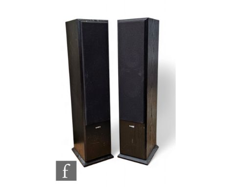 A pair of AE Aegis evo three bi-wired floor standing loudspeakers, Impedance 8 ohms / 150 watt power handling, size of each s