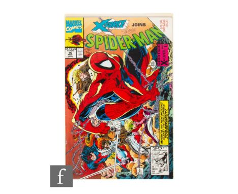 A 1991 Marvel Comics X-Force joins Superman #16, signed by Stan Lee, limited edition with COA.
