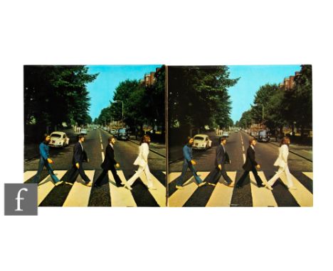 The Beatles - Abbey Road first pressings, aligned and misaligned versions, PCS 7088, stereo, reverse cover showing aligned an