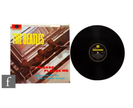 The Beatles - A Please Please Me LP, PMC 1202, UK third pressing, Mono, 33 1/3 to label, sticker without 'Sold In The UK' or 