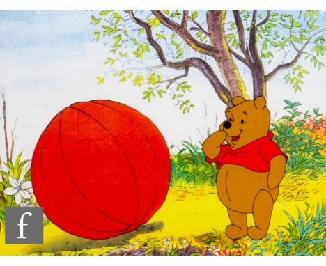 Winnie the Pooh (Walt Disney) - 'Winnie the Pooh and the Blustery Day', limited edition serigraph, 1968, stamp mark, framed, 