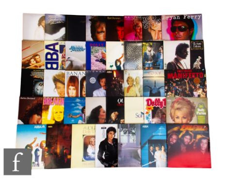 1970s/80s Pop - A collection of assorted LPs, artists to include Abba, Roxy Music, Bee Gees, Dolly Parton, Michael Jackson, R