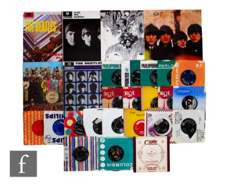 The Beatles - A collection of LPs, to include Please Please Me PCS 3042 stereo, With The Beatles PMC 1206 mono, A Hard Day's 
