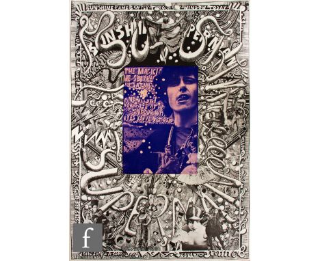 Martin Sharp - Donovan, Sunshine Superman commercial poster published by Big O posters 1968, non-foil version, unframed, roll