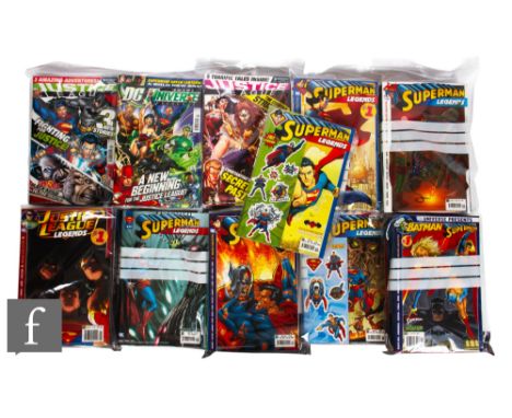 A collection of modern age Titan (DC) comic books, all full runs circa 2007-2008, including Superman Legends issues #1-#33, D