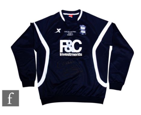 A Birmingham City Carling Cup final 27/01/11 Wembley Stadium training jersey owned by Alex Mcleish,&nbsp; signed by Alex Mcle