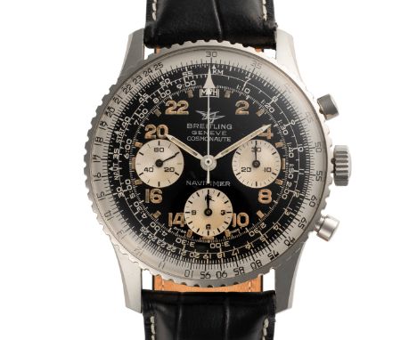 A GENTLEMAN'S SIZE STAINLESS STEEL BREITLING NAVITIMER COSMONAUTE CHRONOGRAPH WRIST WATCHCIRCA 1966, REF. 809Movement: 17J, m