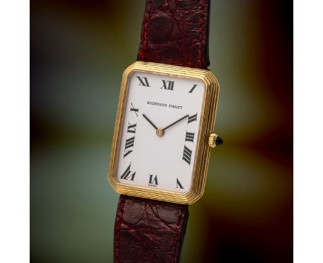 A RARE GENTLEMAN'S SIZE 18K SOLID GOLD AUDEMARS PIGUET "CRISTALLOR" WRIST WATCH CIRCA 1970 Movement: 20J, manual wind, cal. 2