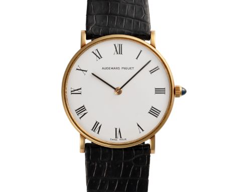 A GENTLEMAN'S SIZE 18K SOLID GOLD AUDEMARS PIGUET ULTRA SLIM WRIST WATCH CIRCA 1960s, REF. 992 ACCOMPANIED BY ITS ORIGINAL AP