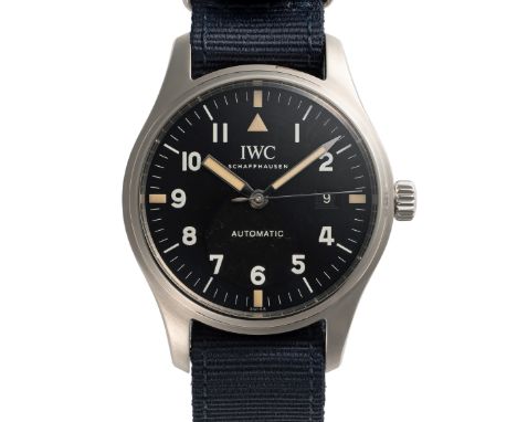 A GENTLEMAN'S SIZE STAINLESS STEEL IWC PILOTS MARK XVIII WRIST WATCH DATED 2017, REF. IW3270007 TRIBUTE TO MARK XI BRITISH MI
