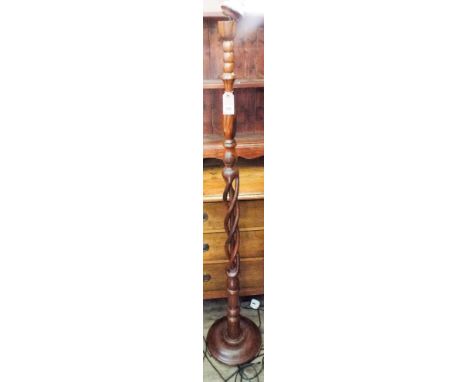 Barley twist standard lamp and cream shade