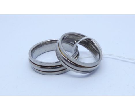 Pair of Titanium wedding bands 7 grams