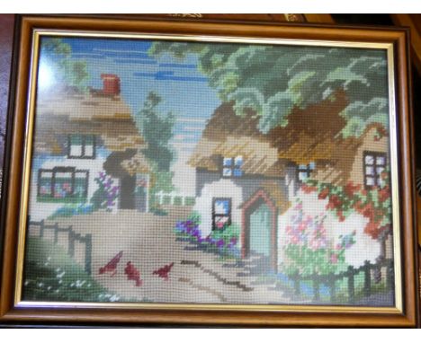 A collection of tapestry panel pictures and other furnishing prints  