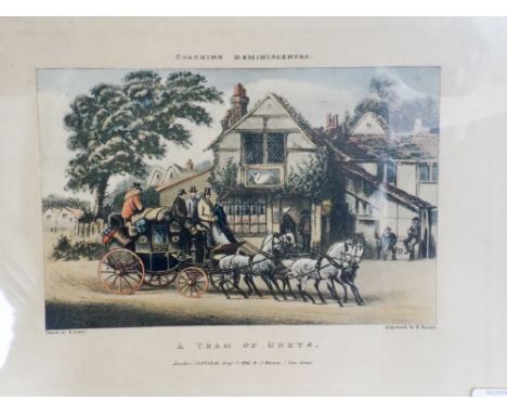 A set of four Henry Elgin coloured prints of coaching scenes engraved by R Havel