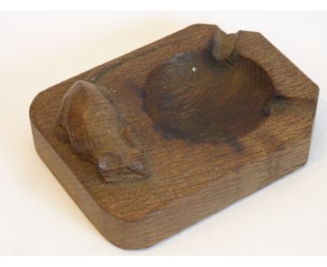 Robert 'Mouseman' Thompson, a mid-20th century carved oak Ashtray 