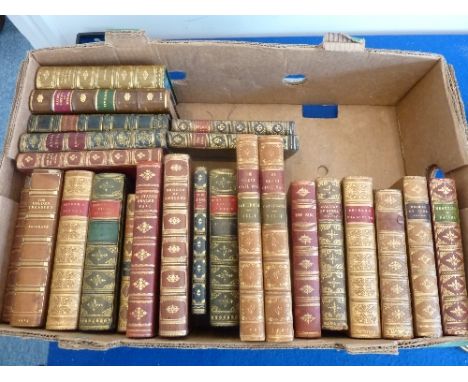 A good selection of 19th century fine leather bindings to include 'The Great Civil War', 'History of Birds', 'Beauties of Nat