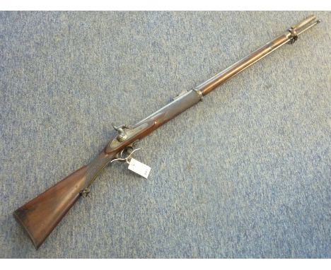 A circa 1870 .577 calibre Pattern 1860 Short Rifle; 33" barrel, borderline-engraved lockplate signed 'J. BLANCH & SON', ladde