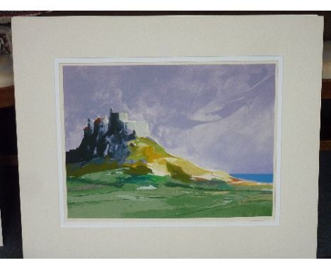 Donald Hamilton Fraser (1929-2009), a mounted but unframed limited edition (231/275) screen print, 'Lindisfarne 1',  signed i