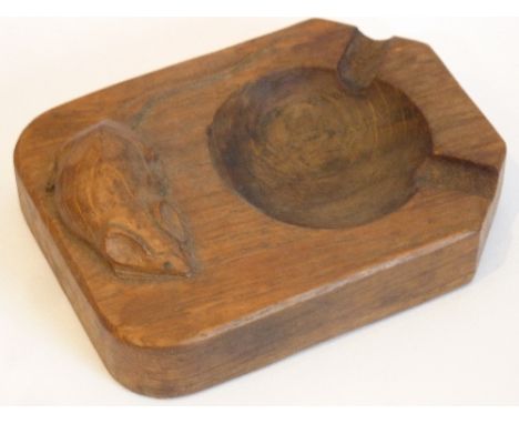 Robert 'Mouseman' Thompson, a mid-20th century carved oak Ashtray 