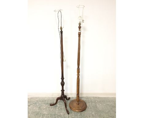 Cast iron decorative stick stand with removable tray base, wire trolley &amp; 2 standard lamps 