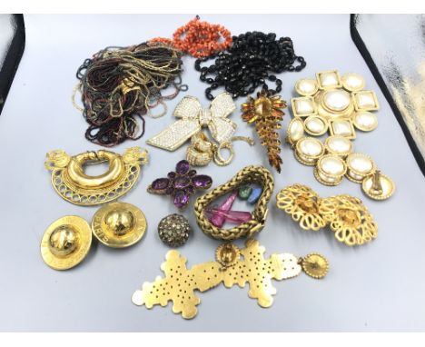 Collection of couturie &amp; costume jewellery by Celine Paris &amp; other makers 
