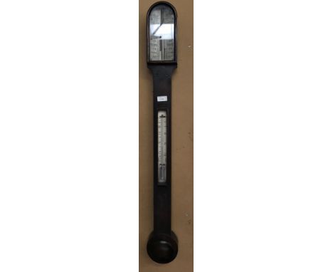 Stick barometer by Uglow of Newton Abbot with a mercury thermometer 