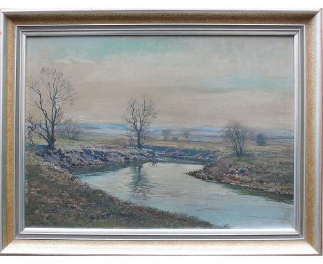 Merz, Karl (Unterbaldingen/Baar 1890 - 1970 Donaueschingen)"Donaulandschaft" bei Donaueschingen/Nendingen; ÖL/Pavatex; links 