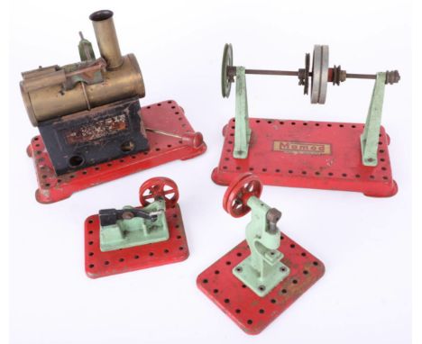 Mamod, stationary engine and three other parts.