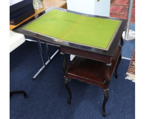 An early 20th century mahogany folding top card table.