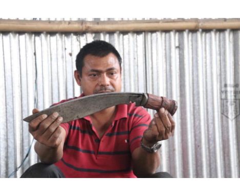 A Fort William stamped Mk1 kukri issued to the Army Bearer Corps. The kukri was refurbished in Nepal, due to its condition, p