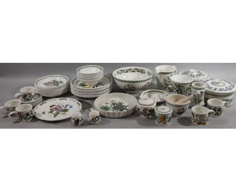 Various 20thC Portmeirion Botanic Garden dinner ware, etc., to include bowl, 27cm diameter, lidded dishes, plates, lemon sque