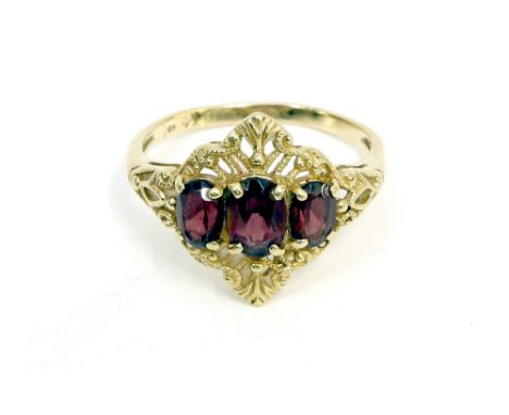 A 10 k gold ladies ruby ring size S