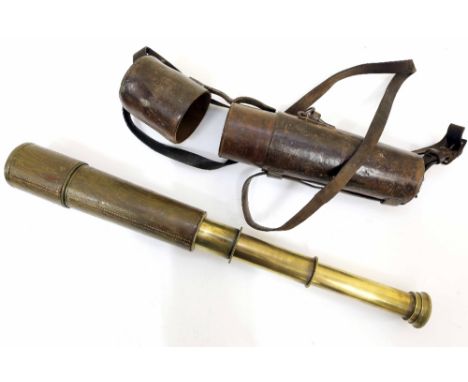 A WW2 British Army Scout Regiment three draw telescope signed TELE.SCT.REGTS MK 11s H.C.R. & SON LTD. OS126GA. No.11290 with 
