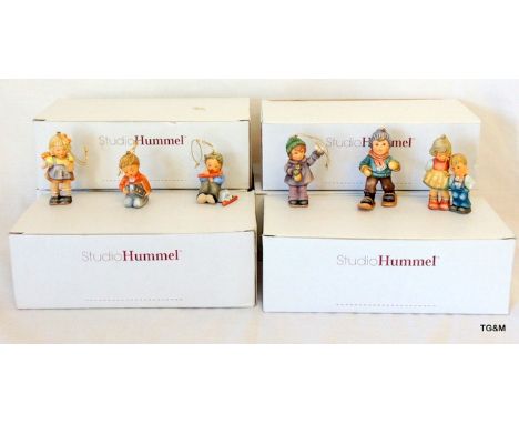Six sets of Hummel Christmas decorations by Goebel in original boxes